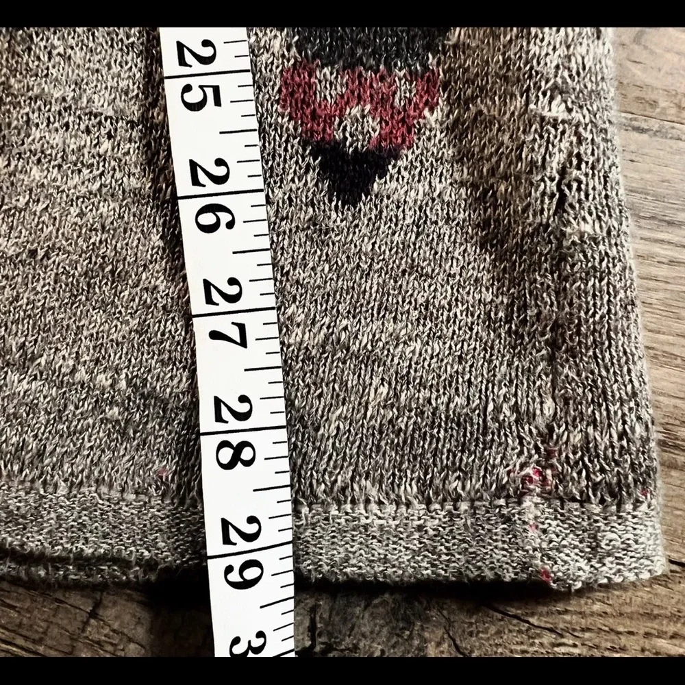 J. JILL Cardigan Womens X-Small Gray Southwestern Print 100% Cotton Open Sweater
